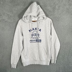 Makia Sapokka Grey Hooded Logo Sweatshirt Hoodie Small